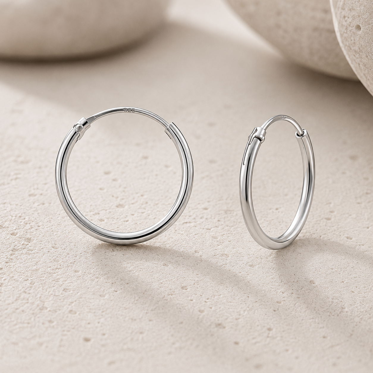 14mm creolen aus silber