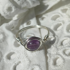 Drahtring mit Amethyst
