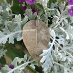 Bronze Blatt Anhänger mit Kette
