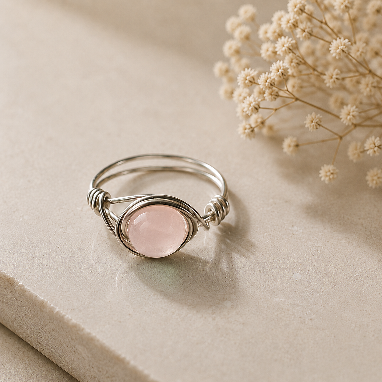 Ring mit Rosenquarz