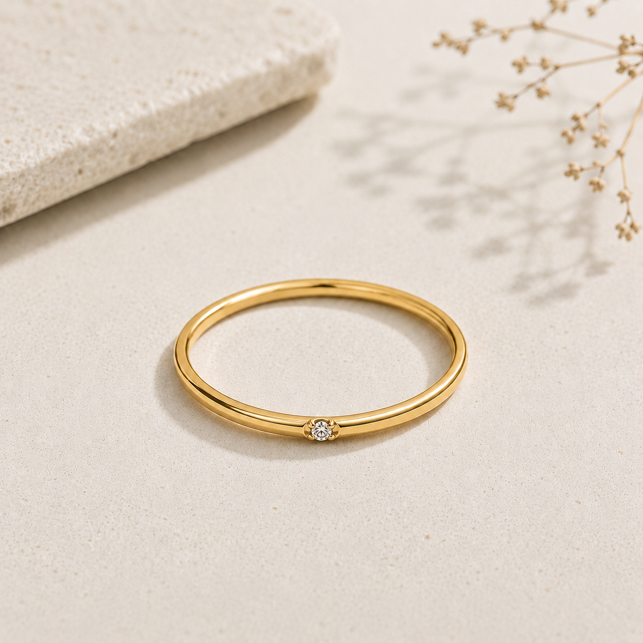 Dezenter Ring 18K vergoldet