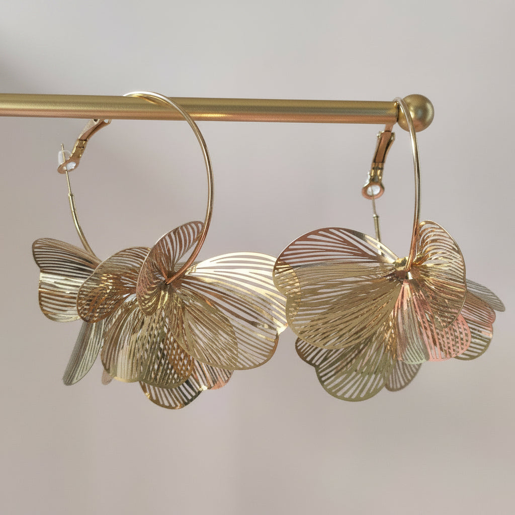 Metallblüten Ohrringe