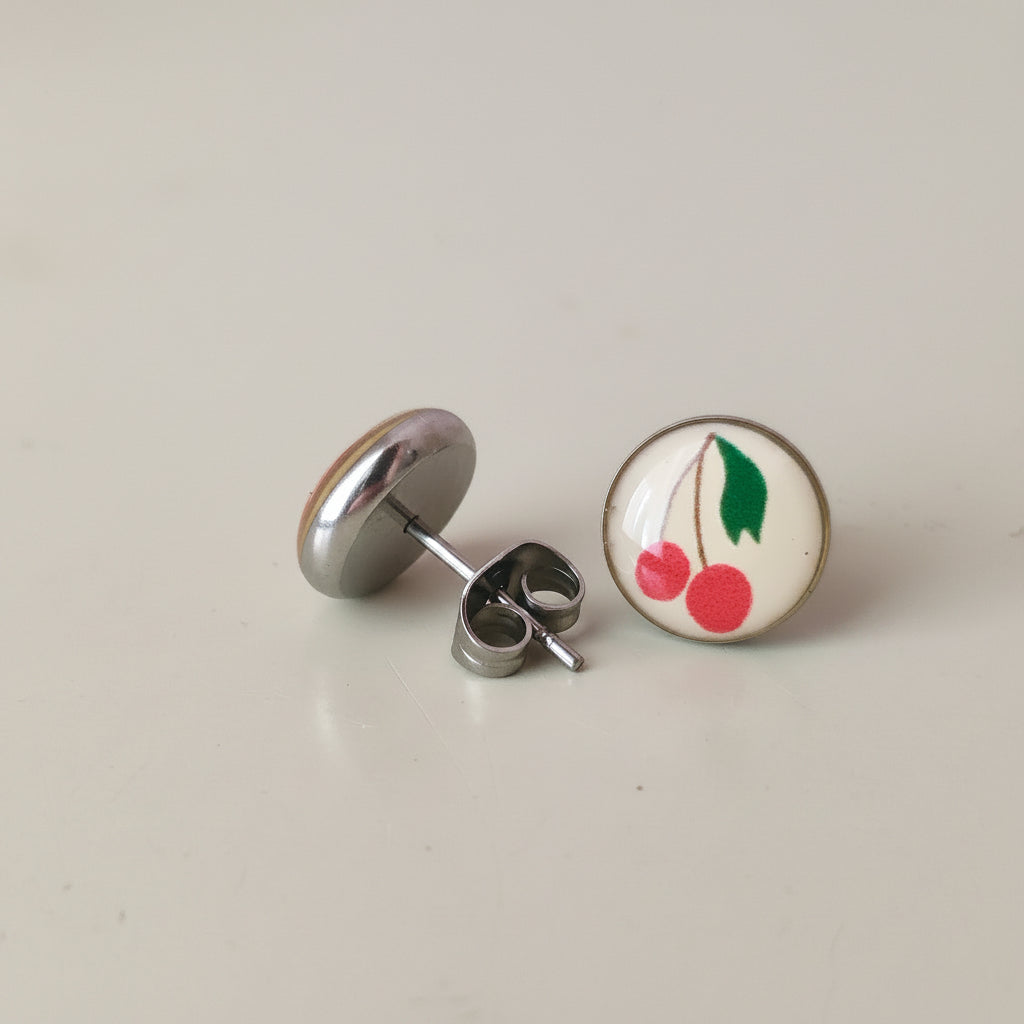 Mini Ohrstecker mit Kirschen