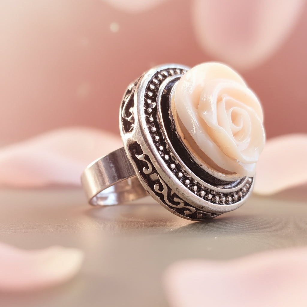 Ring mit verziertem Rand seitlich