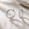 Silber Creolen mit Zirkonia