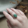 Vintage-Style Ring mit Aventurin